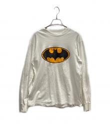 Hanes（ヘインズ）の古着「80's長袖カットソー　バットマンプリント」｜ホワイト