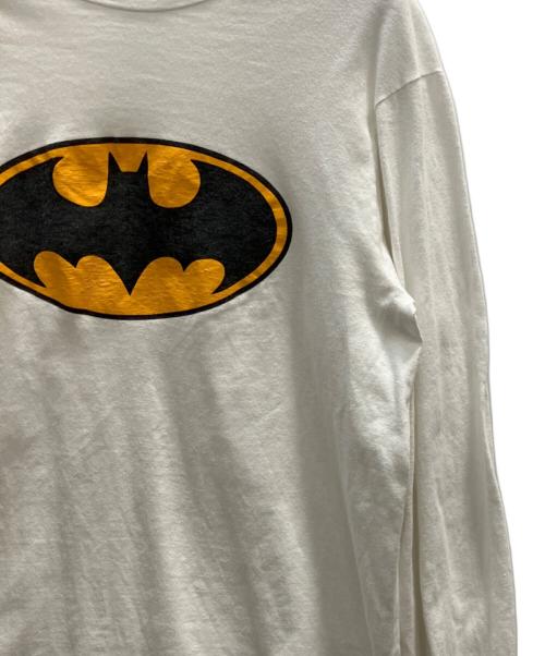 Hanes（ヘインズ）Hanes (ヘインズ) 80's長袖カットソー　バットマンプリント ホワイト サイズ:Мの古着・服飾アイテム