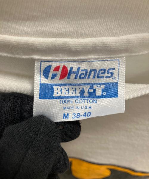 Hanes（ヘインズ）Hanes (ヘインズ) 80's長袖カットソー　バットマンプリント ホワイト サイズ:Мの古着・服飾アイテム