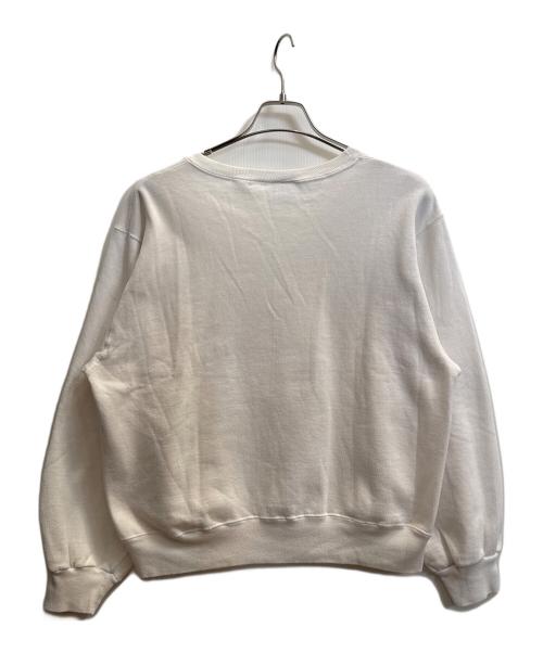 Champion（チャンピオン）Champion (チャンピオン) USA製フロッキープリントスウェット ホワイト サイズ:Ｌの古着・服飾アイテム