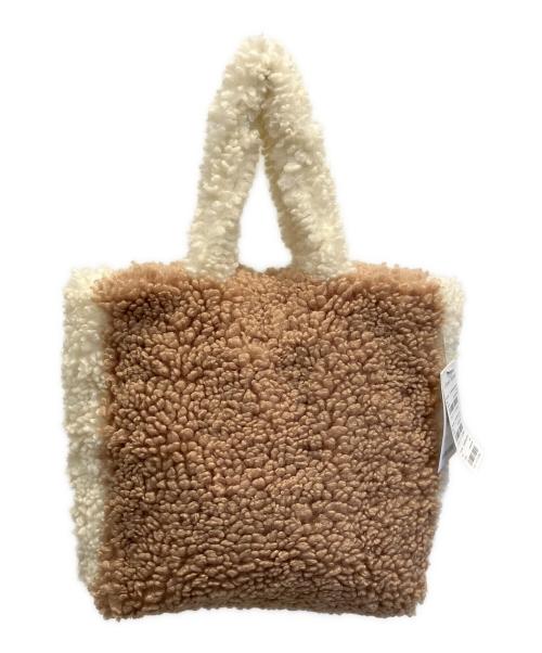 LEMONPLET（レモンプレット）LEMONPLET (レモンプレット) ファーハンドバッグ ブラウン×ホワイト 未使用品の古着・服飾アイテム