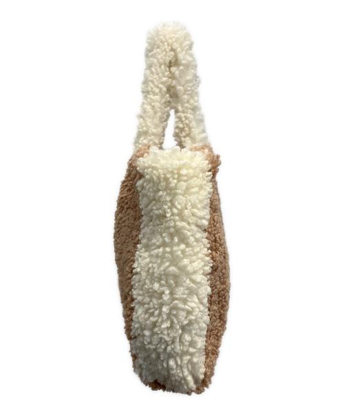 LEMONPLET（レモンプレット）LEMONPLET (レモンプレット) ファーハンドバッグ ブラウン×ホワイト 未使用品の古着・服飾アイテム