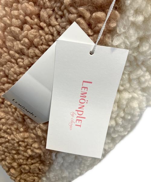LEMONPLET（レモンプレット）LEMONPLET (レモンプレット) ファーハンドバッグ ブラウン×ホワイト 未使用品の古着・服飾アイテム