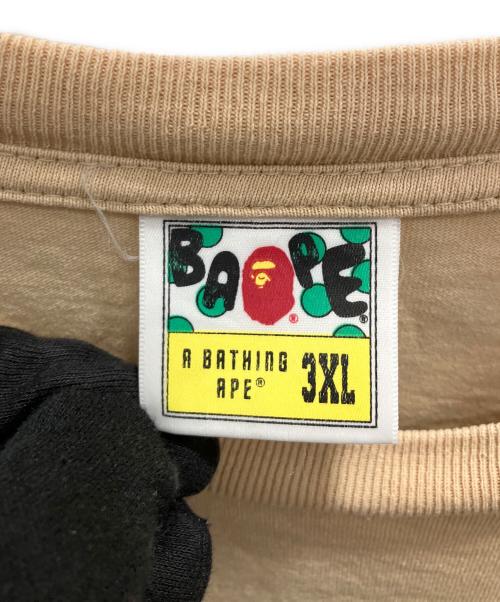 A BATHING APE（ア ベイシング エイプ）A BATHING APE (ア ベイシング エイプ) 半袖カットソー ベージュ サイズ:3XLの古着・服飾アイテム