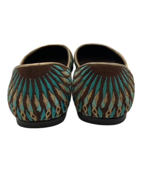 VALENTINO GARAVANI（ヴァレンティノ・ガラヴァーニ）VALENTINO GARAVANI (ヴァレンティノ・ガラヴァーニ) フラットパンプス ブルー サイズ:SIZE S (36)の古着・服飾アイテム