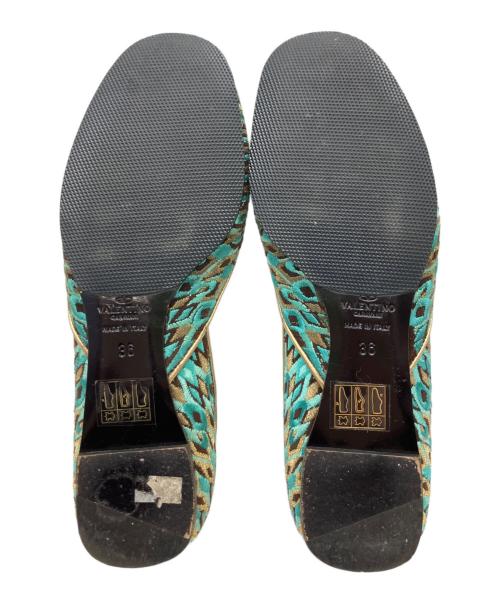 VALENTINO GARAVANI（ヴァレンティノ・ガラヴァーニ）VALENTINO GARAVANI (ヴァレンティノ・ガラヴァーニ) フラットパンプス ブルー サイズ:SIZE S (36)の古着・服飾アイテム