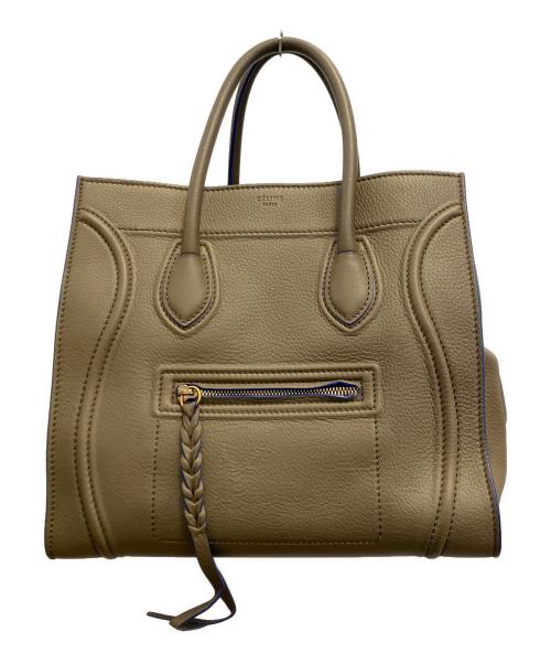 CELINE（セリーヌ）CELINE (セリーヌ) ラゲージ ファントムトートバッグ ブラウン×ブルーの古着・服飾アイテム