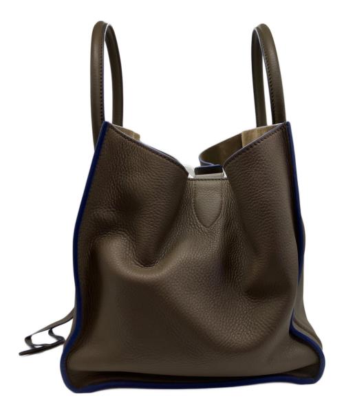 CELINE（セリーヌ）CELINE (セリーヌ) ラゲージ ファントムトートバッグ ブラウン×ブルーの古着・服飾アイテム