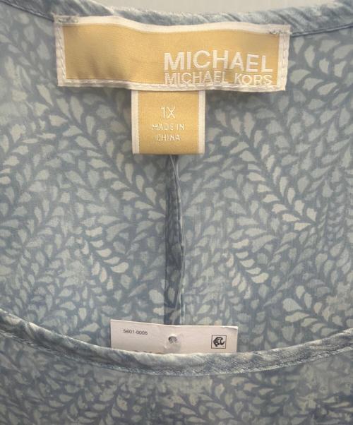 MICHAEL KORS（マイケルコース）MICHAEL KORS (マイケルコース) 半袖ブラウス ブルー サイズ:サイズ１Xの古着・服飾アイテム