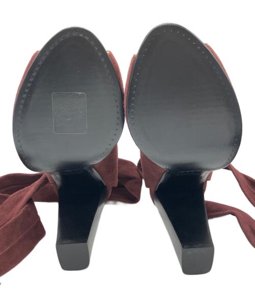 HERMES（エルメス）HERMES (エルメス) オープントゥーパンプス ワインレッド サイズ:SIZE 36の古着・服飾アイテム