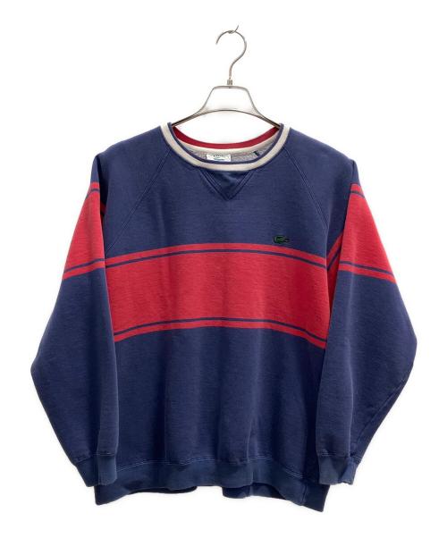 IZOD LACOSTE（アイゾッド ラコステ）IZOD LACOSTE (アイゾッド ラコステ) スウェット ネイビー×レッド サイズ:Lの古着・服飾アイテム