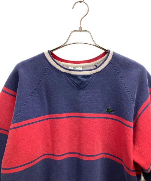 IZOD LACOSTE（アイゾッド ラコステ）IZOD LACOSTE (アイゾッド ラコステ) スウェット ネイビー×レッド サイズ:Lの古着・服飾アイテム