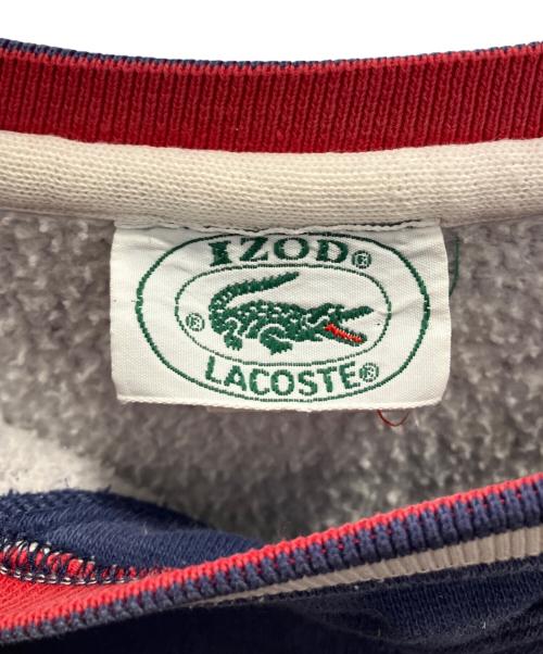 IZOD LACOSTE（アイゾッド ラコステ）IZOD LACOSTE (アイゾッド ラコステ) スウェット ネイビー×レッド サイズ:Lの古着・服飾アイテム