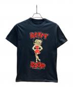 FRUIT OF THE LOOMフルーツオブザルーム）の古着「半袖カットソー　BETTY BOOP」｜ブラック