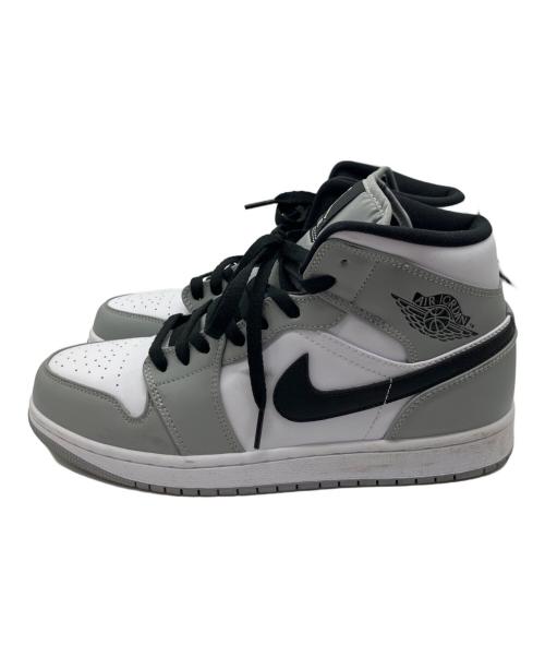 NIKE（ナイキ）NIKE (ナイキ) Air Jordan 1 Mid　Light Smoke Grey グレー×ホワイト サイズ:SIZE 26.5cmの古着・服飾アイテム