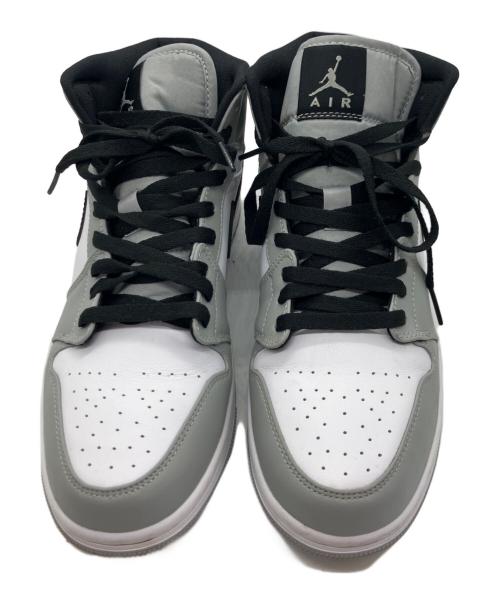 NIKE（ナイキ）NIKE (ナイキ) Air Jordan 1 Mid　Light Smoke Grey グレー×ホワイト サイズ:SIZE 26.5cmの古着・服飾アイテム