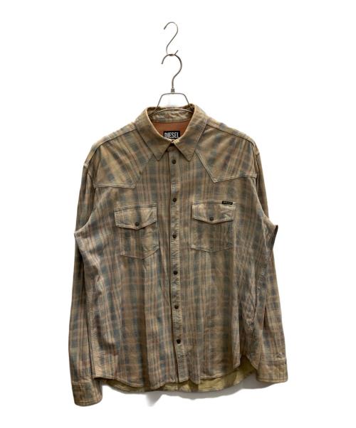 DIESEL（ディーゼル）DIESEL (ディーゼル) 長袖シャツ カーキ サイズ:XLの古着・服飾アイテム