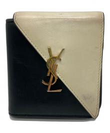 Saint Laurent Paris（サンローランパリ）の古着「ジェイミーフォールドウォレット」｜ブラック×ホワイト