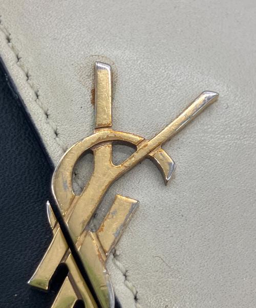 Saint Laurent Paris（サンローランパリ）Saint Laurent Paris (サンローランパリ) ジェイミーフォールドウォレット ブラック×ホワイトの古着・服飾アイテム