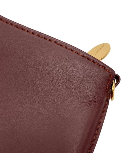 Cartier（カルティエ）Cartier (カルティエ) マストライン　ポーチ ブラウンの古着・服飾アイテム