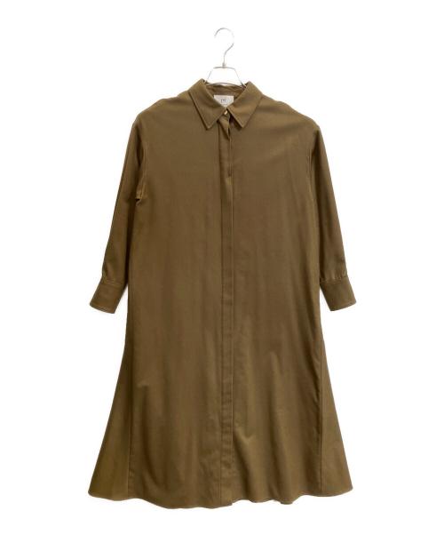 1er Arrondissement（プルミエ アロンディスモン）1er Arrondissement (プルミエ アロンディスモン) サキソニーワンピース ブラウン サイズ:SIZE 36の古着・服飾アイテム