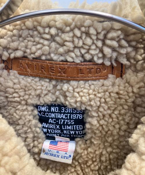 AVIREX（アヴィレックス）AVIREX (アヴィレックス) TYPEB-3ジャケット ブラウン サイズ:SIZE XSの古着・服飾アイテム