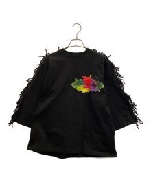 TOGA ARCHIVES×FRUIT OF THE LOOM（トーガアーカイブス×フルーツオブザルーム）の古着「Fringe top」｜ブラック