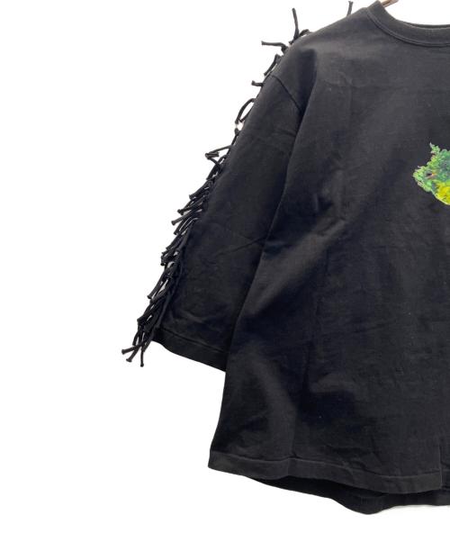 TOGA ARCHIVES（トーガアーカイブス）TOGA ARCHIVES (トーガアーカイブス) FRUIT OF THE LOOM (フルーツオブザルーム) Fringe top ブラック サイズ:Мの古着・服飾アイテム