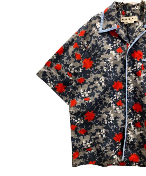 MARNI（マルニ）MARNI (マルニ) 半袖シャツ グレー×ネイビー サイズ:Ｌの古着・服飾アイテム