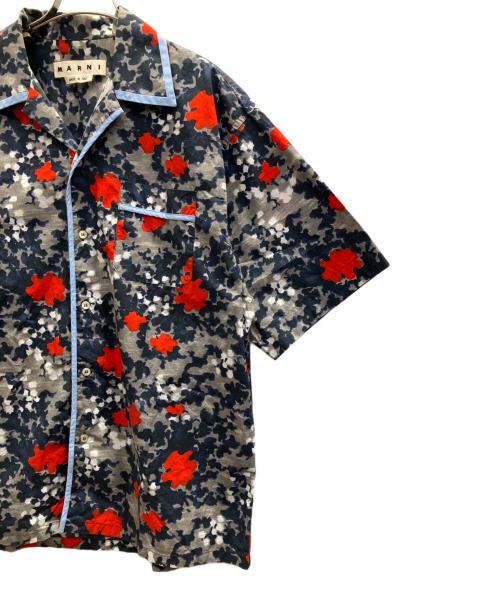 MARNI（マルニ）MARNI (マルニ) 半袖シャツ グレー×ネイビー サイズ:Ｌの古着・服飾アイテム