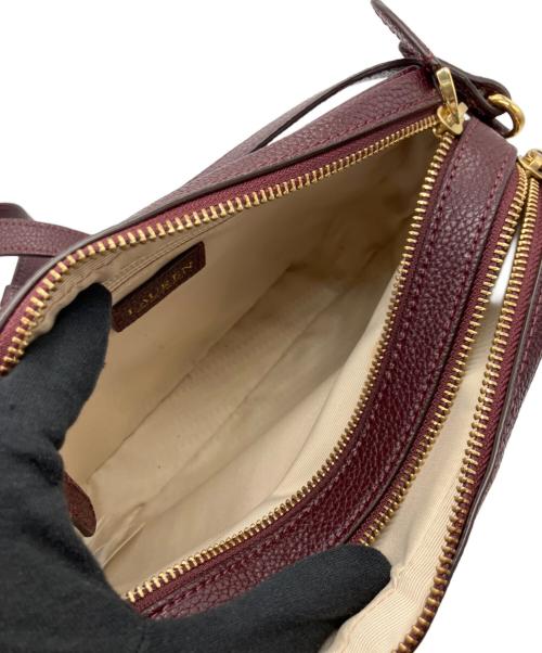 LAUREN RALPH LAUREN（ローレンラルフローレン）LAUREN RALPH LAUREN (ローレンラルフローレン) ショルダーバッグ　キャリー ワインレッドの古着・服飾アイテム