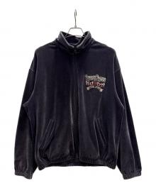 X-LARGE×JAPANESE MAGENESE（エクストララージ×ジャパニーズマゲニーズ）の古着「ベロアトラックジャケット」｜グレー