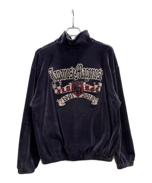 X-LARGE（エクストララージ）X-LARGE (エクストララージ) JAPANESE MAGENESE (ジャパニーズマゲニーズ) ベロアトラックジャケット グレー サイズ:Ｌの古着・服飾アイテム