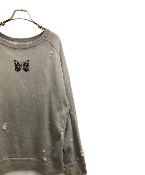 Needles（ニードルズ）Needles (ニードルズ) DECONSTRUCTED SWEAT SHIRT ライトグレー サイズ:Мの古着・服飾アイテム