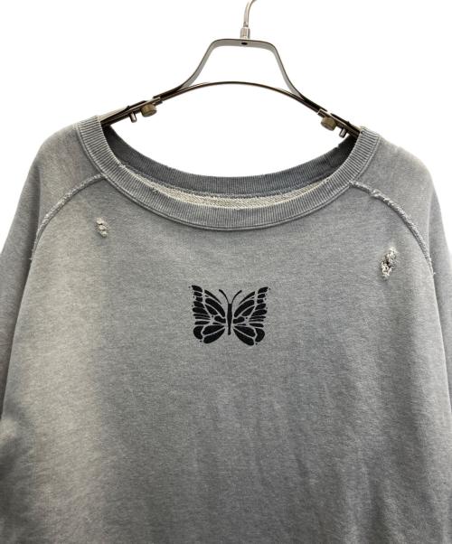 Needles（ニードルズ）Needles (ニードルズ) DECONSTRUCTED SWEAT SHIRT ライトグレー サイズ:Мの古着・服飾アイテム