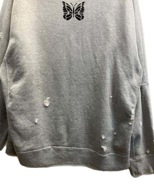 Needles（ニードルズ）Needles (ニードルズ) DECONSTRUCTED SWEAT SHIRT ライトグレー サイズ:Мの古着・服飾アイテム