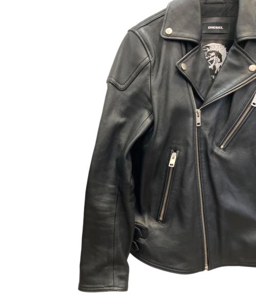 DIESEL（ディーゼル）DIESEL (ディーゼル) KRAMPIS ラムレザージャケット ブラック サイズ:Ｓの古着・服飾アイテム