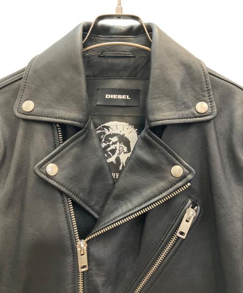 DIESEL（ディーゼル）DIESEL (ディーゼル) KRAMPIS ラムレザージャケット ブラック サイズ:Ｓの古着・服飾アイテム