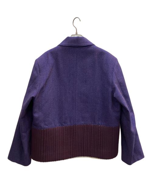 NAMACHEKO（ナマチェコ）NAMACHEKO (ナマチェコ) TAILORED BIKER JACKET パープル サイズ:Ｓの古着・服飾アイテム