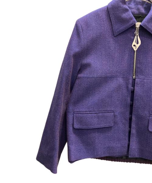 NAMACHEKO（ナマチェコ）NAMACHEKO (ナマチェコ) TAILORED BIKER JACKET パープル サイズ:Ｓの古着・服飾アイテム