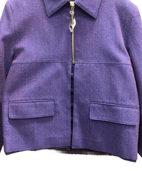 NAMACHEKO（ナマチェコ）NAMACHEKO (ナマチェコ) TAILORED BIKER JACKET パープル サイズ:Ｓの古着・服飾アイテム