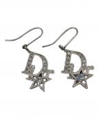 Christian Diorクリスチャン ディオール）の古着「トロッターロゴ 星型ピアス」｜シルバーカラー