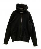 nonnativeノンネイティブ）の古着「ドゥエラー フルジップ フーディ コットン スウェット」｜ブラック