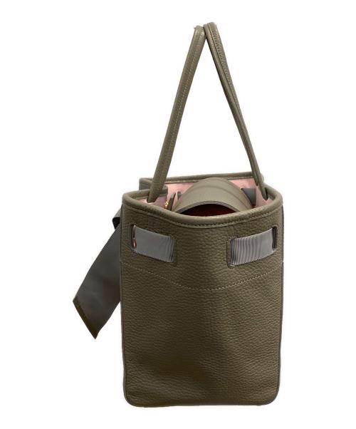 A.D.M.J.（エーディーエムジェイ）A.D.M.J. (エーディーエムジェイ) コンクルージョンリボントートバッグ グレーの古着・服飾アイテム