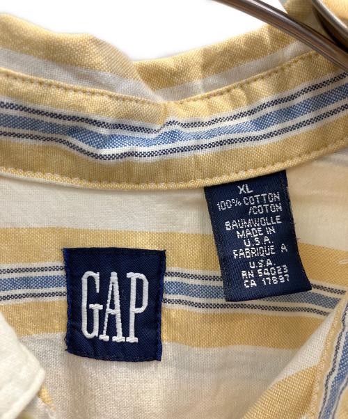 OLD GAP（オールドギャップ）OLD GAP (オールドギャップ) 半袖シャツ イエロー×ベージュ サイズ:XLの古着・服飾アイテム