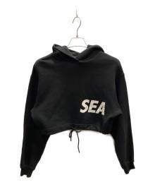WIND AND SEA×Lyft（ウィンダンシー×リフト）の古着「Wide Cropped Hoodie」｜ブラック