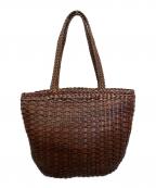 TOMMASO CANDRIAトマーソカンダリア）の古着「編み込みトートバッグ」｜ブラウン