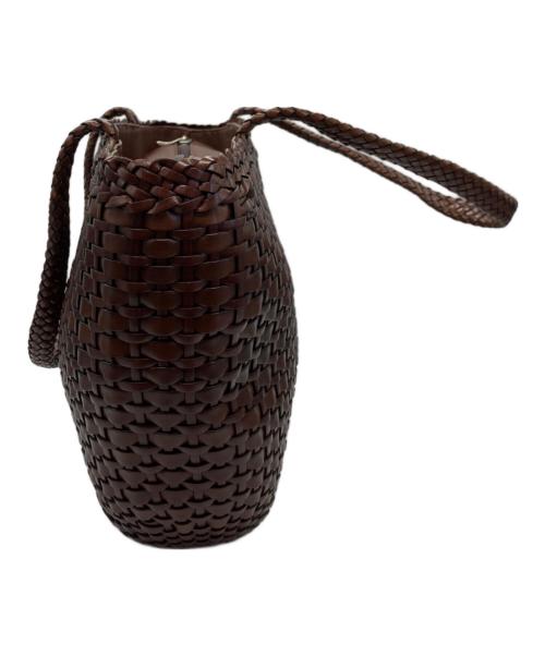 TOMMASO CANDRIA（トマーソカンダリア）TOMMASO CANDRIA (トマーソカンダリア) 編み込みトートバッグ ブラウンの古着・服飾アイテム