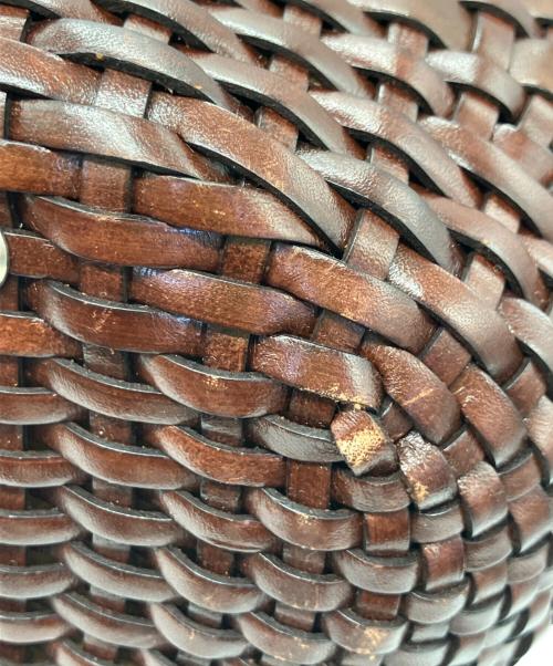 TOMMASO CANDRIA（トマーソカンダリア）TOMMASO CANDRIA (トマーソカンダリア) 編み込みトートバッグ ブラウンの古着・服飾アイテム