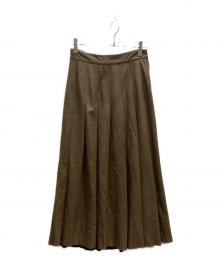 Snidel（スナイデル）の古着「ロングフェイクレザースカート」｜ブラウン